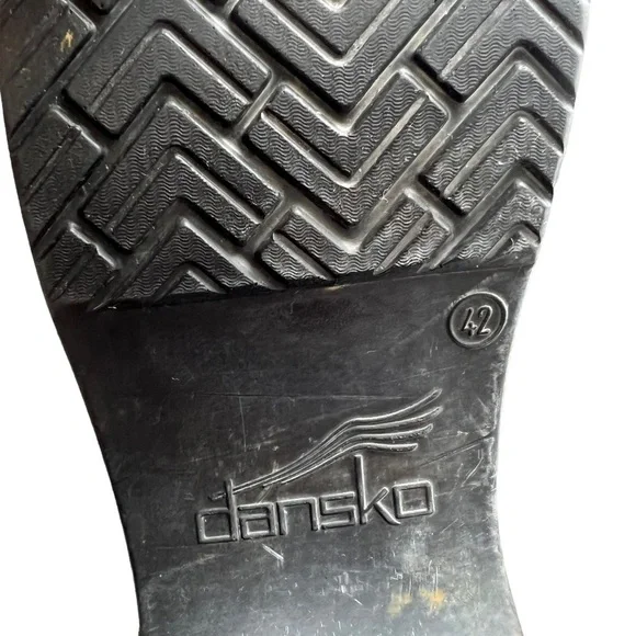 Dansko - Charcoal Anaconda Pro XP Leather Career Nursing Mules Clogs Sz 42 - Picture 8 of 12